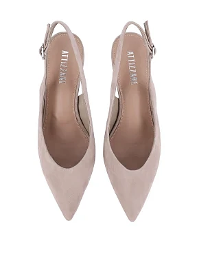 Женские туфли велюровые бежевые - фото 1 - Miraton