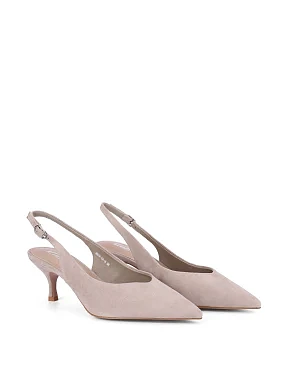 Женские туфли велюровые бежевые - фото 2 - Miraton