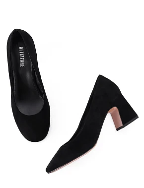 Женские туфли велюровые черные - фото 4 - Miraton