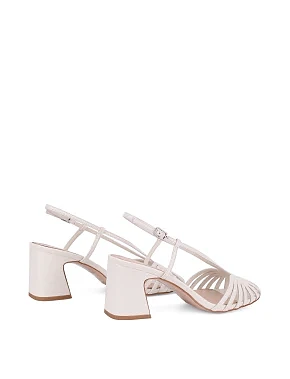 Жіночі босоніжки шкіряні золотого кольору - фото 3 - Miraton