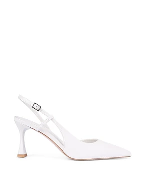 Жіночі туфлі шкіряні рисового кольору - фото  - Miraton