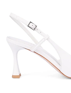 Жіночі туфлі шкіряні рисового кольору - фото 4 - Miraton