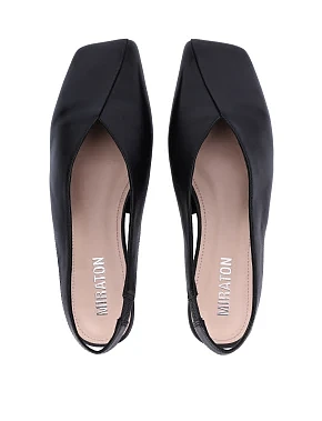 Жіночі балетки шкіряні чорні - фото 1 - Miraton