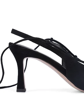 Женские туфли велюровые черные - фото 4 - Miraton