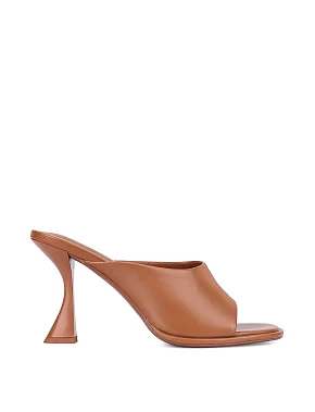 Женские сабо кожаные бежевые - фото  - Miraton