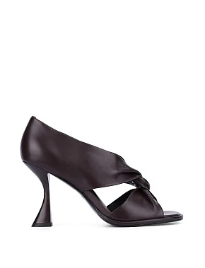 Жіночі туфлі шкіряні коричневі - фото  - Miraton