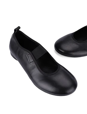 Жіночі балетки шкіряні чорні - фото 4 - Miraton