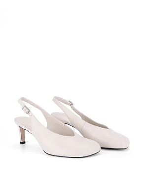 Женские туфли кожаные рисового цвета - фото 2 - Miraton