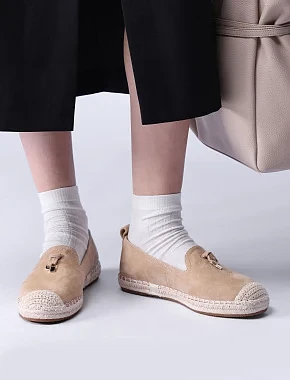 Женские эспадрильи велюровые бежевые - фото 6 - Miraton