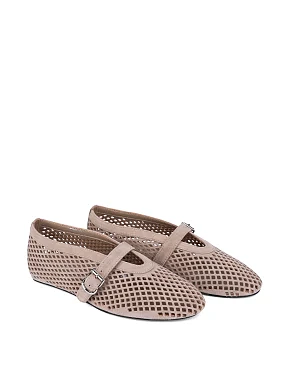 Жіночі балетки велюрові бежеві - фото 2 - Miraton