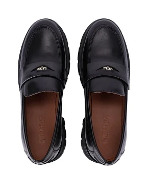 Жіночі туфлі шкіряні чорні - фото 1 - Miraton