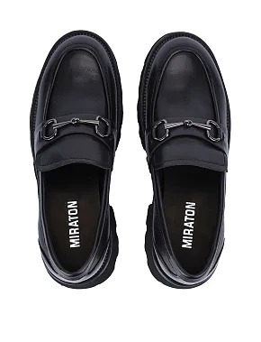 Жіночі туфлі шкіряні чорні - фото 1 - Miraton