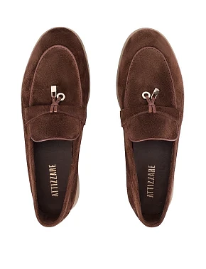 Жіночі слипери велюрові коричневі - фото 1 - Miraton