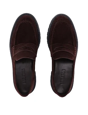 Жіночі туфлі велюрові коричневі - фото 1 - Miraton