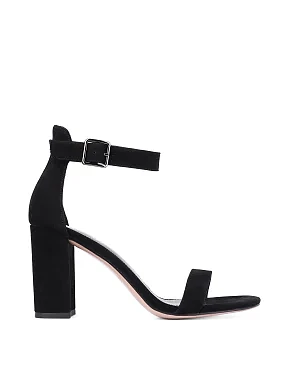 Женские босоножки велюровые черные - фото  - Miraton