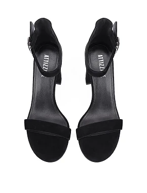 Женские босоножки велюровые черные - фото 1 - Miraton