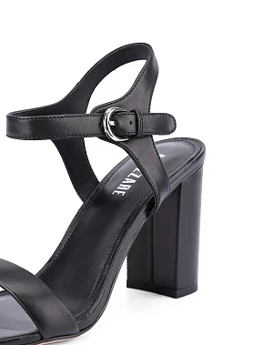 Женские босоножки кожаные черные - фото 4 - Miraton