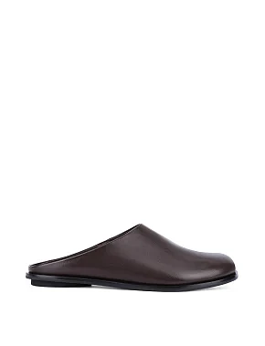 Жіночі сліпери шкіряні коричневі - фото  - Miraton