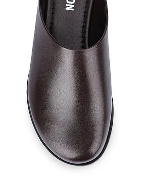 Жіночі сліпери шкіряні коричневі - фото 4 - Miraton