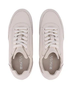 Жіночі кросівки шкіряні рисового кольору - фото 1 - Miraton