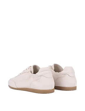 Жіночі кросівки шкіряні рисового кольору - фото 3 - Miraton