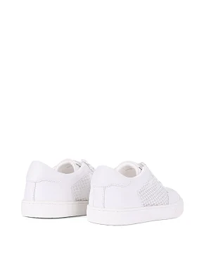 Жіночі кеди шкіряні білі - фото 3 - Miraton