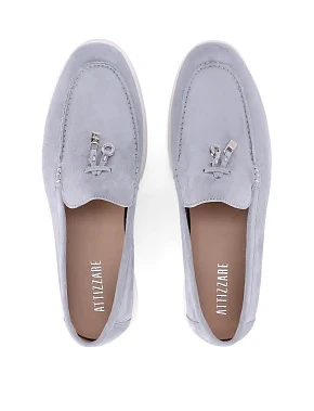 Жіночі сліпери велюрові блакитні - фото 1 - Miraton