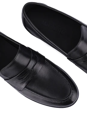 Женские туфли кожаные черные - фото 5 - Miraton