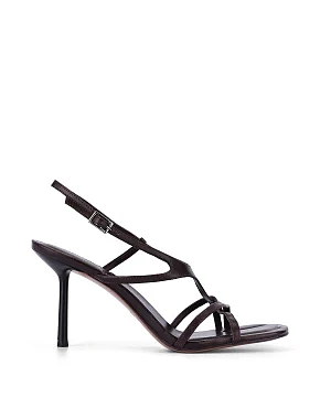 Женские босоножки кожаные черные - фото  - Miraton