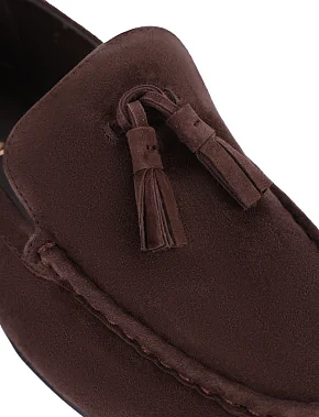 Женские слиперы велюровые коричневые - фото 4 - Miraton