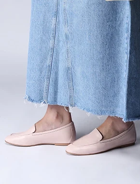 Женские слиперы кожаные бежевые - фото 6 - Miraton