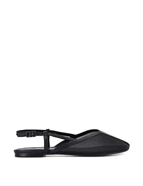 Жіночі балетки шкіряні чорні - фото  - Miraton