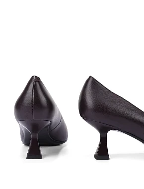 Жіночі туфлі шкіряні бордові - фото 5 - Miraton