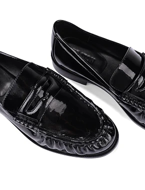 Женские туфли лаковые черные - фото 4 - Miraton