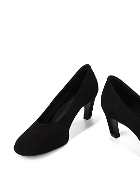 Женские туфли велюровые черные - фото 1 - Miraton