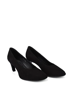 Женские туфли велюровые черные - фото 2 - Miraton