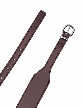 Женский ремень кожаный коричневый - фото 2 - Miraton