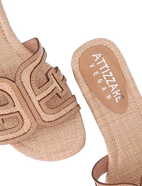 Женские шлепанцы из искусственной кожи коричневые - фото 4 - Miraton