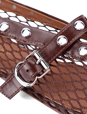 Жіночі балетки текстильні бордові - фото 4 - Miraton