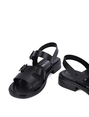 Жіночі сандалі шкіряні чорні - фото 4 - Miraton