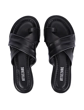 Жіночі шльопанці шкіряні чорні - фото 2 - Miraton