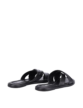 Жіночі шльопанці шкіряні чорні - фото 3 - Miraton