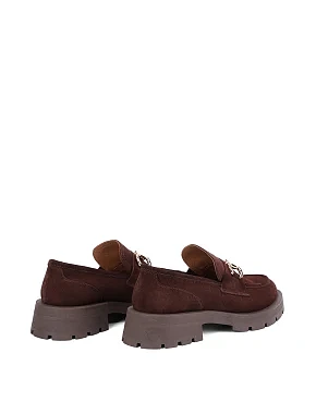 Жіночі туфлі велюрові коричневі - фото 3 - Miraton