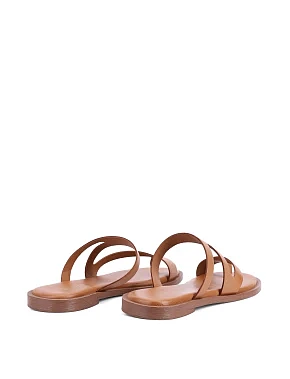 Жіночі шльопанці шкіряні бежеві - фото 3 - Miraton