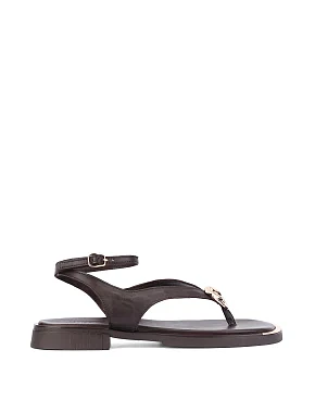 Жіночі сандалі шкіряні коричневі - фото  - Miraton