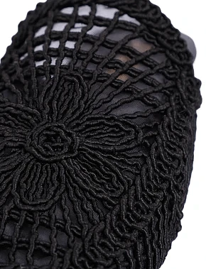 Женские слиперы тканевые черные - фото 4 - Miraton