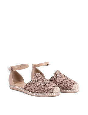 Женские эспадрильи тканевые бежевые - фото 2 - Miraton