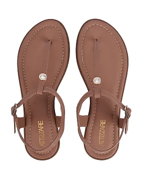 Женские сандалии кожаные бежевые - фото 1 - Miraton