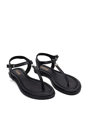 Жіночі сандалі шкіряні чорні - фото 2 - Miraton