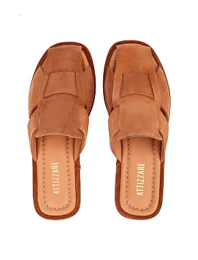 Женские слиперы велюровые коричневые - фото 1 - Miraton